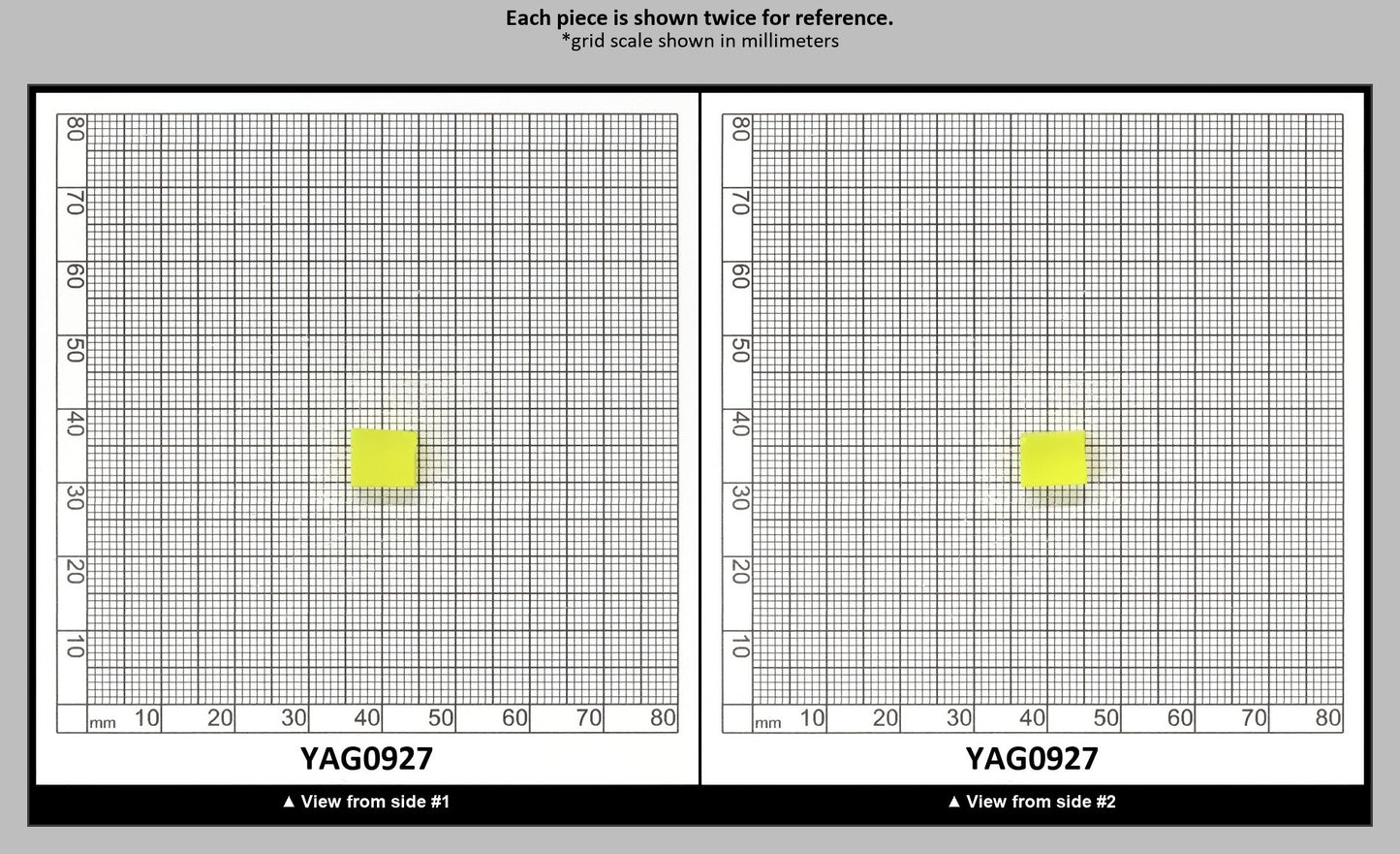 Neon Yellow YAG Polycrystalline (Ceramic) Faceting Rough : YAG0927