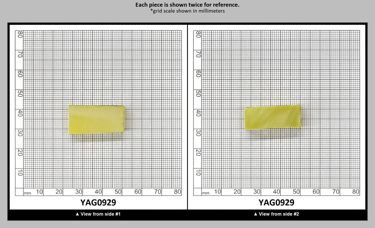 Neon Yellow YAG Polycrystalline (Ceramic) Faceting Rough : YAG0929