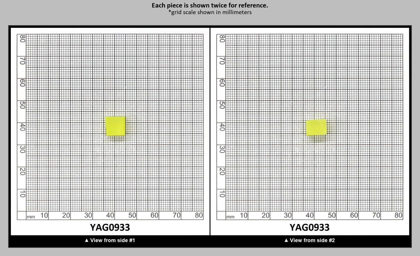 Neon Yellow YAG Polycrystalline (Ceramic) Faceting Rough : YAG0933