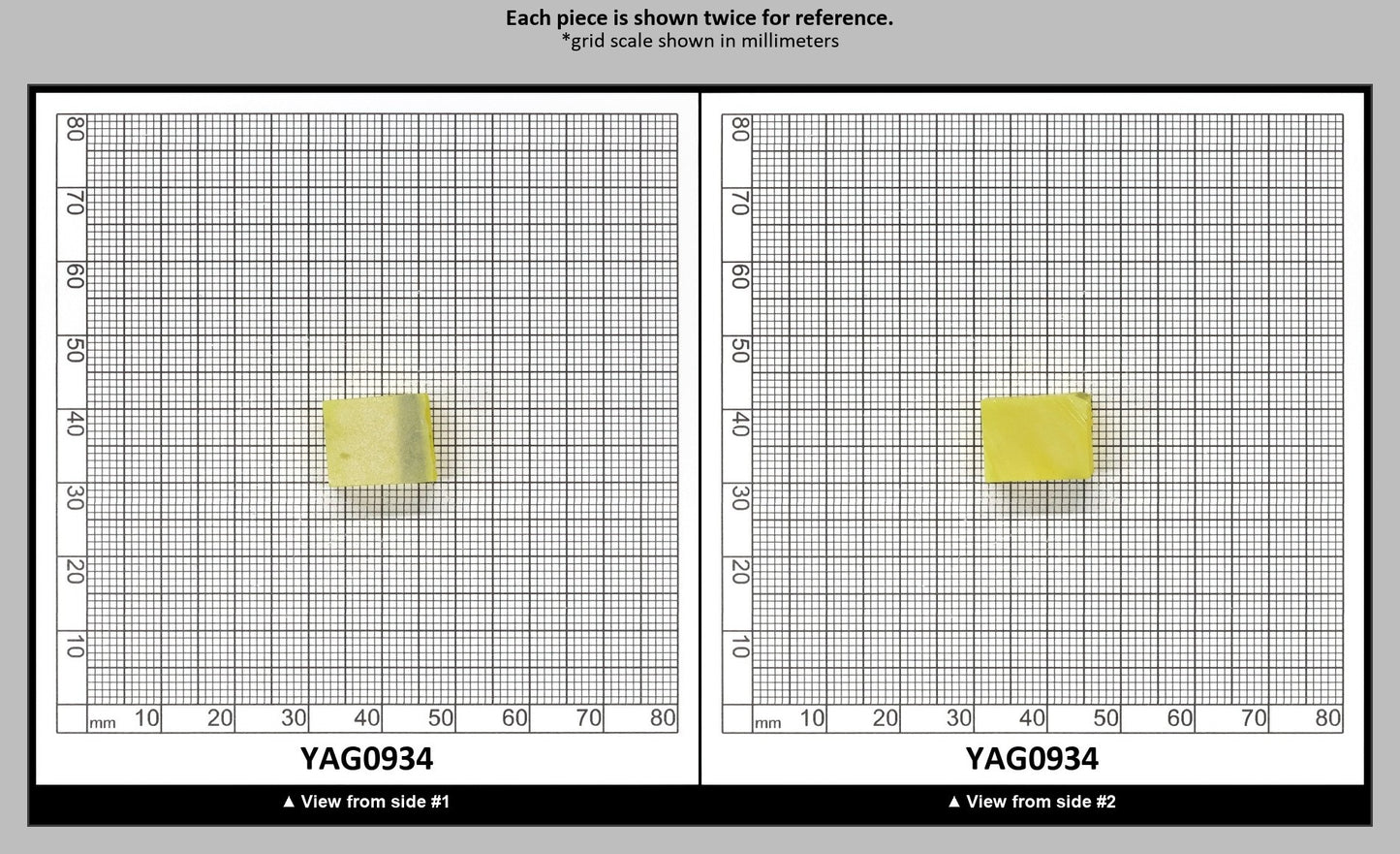 Neon Yellow YAG Polycrystalline (Ceramic) Faceting Rough : YAG0934