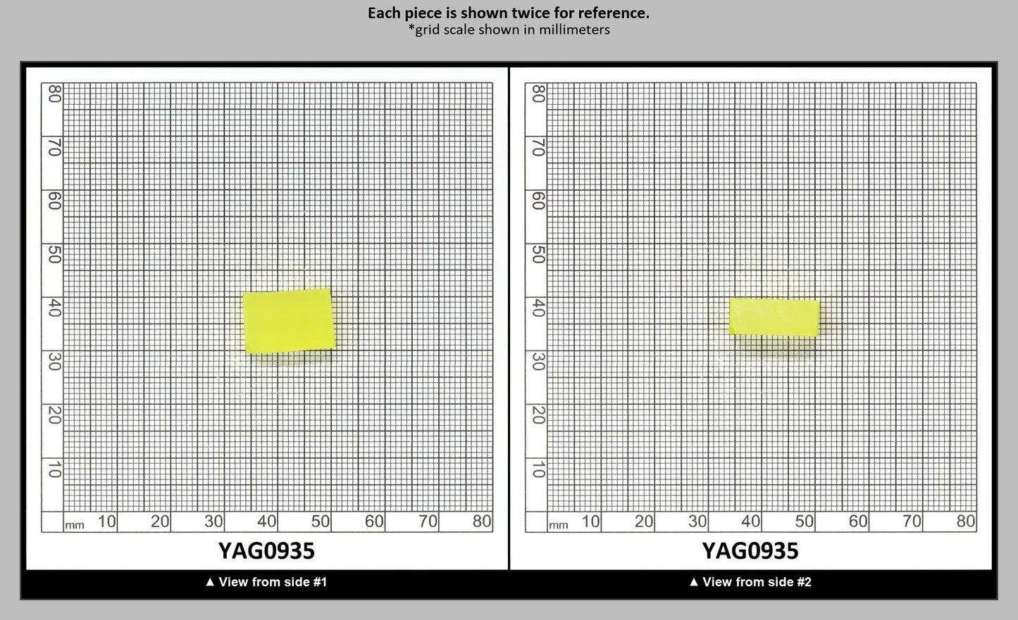 Neon Yellow YAG Polycrystalline (Ceramic) Faceting Rough : YAG0935
