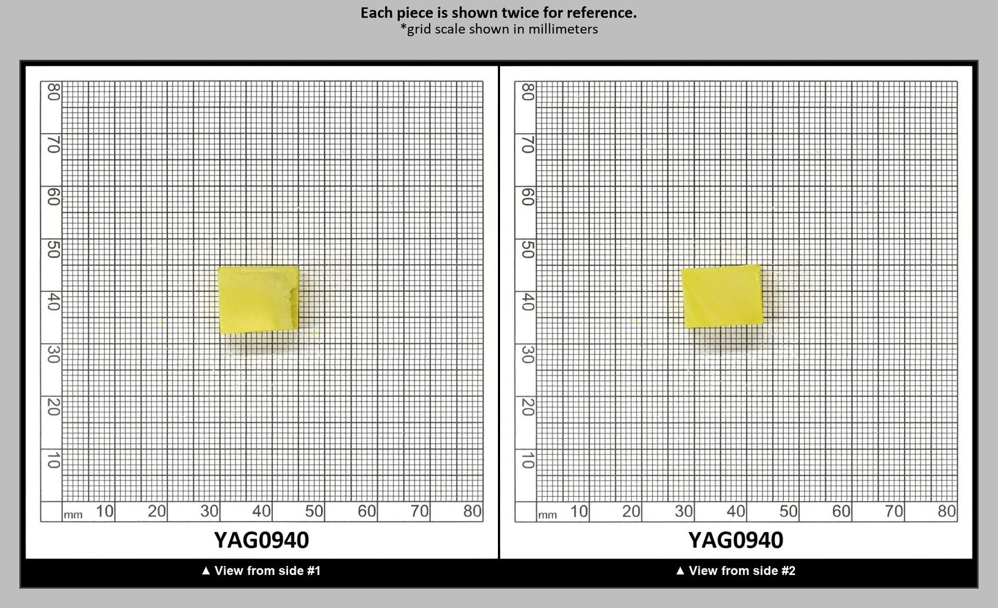 Neon Yellow YAG Polycrystalline (Ceramic) Faceting Rough : YAG0940