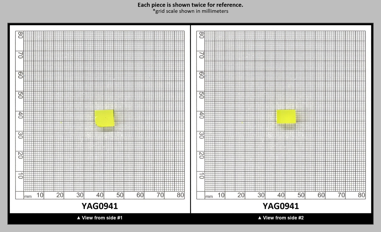 Neon Yellow YAG Polycrystalline (Ceramic) Faceting Rough : YAG0941