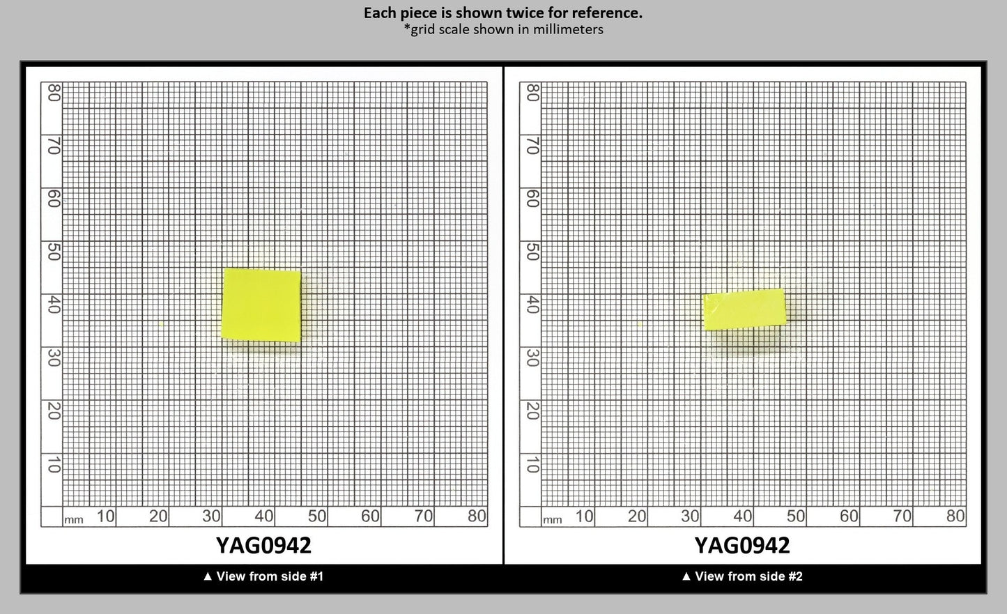 Neon Yellow YAG Polycrystalline (Ceramic) Faceting Rough : YAG0942