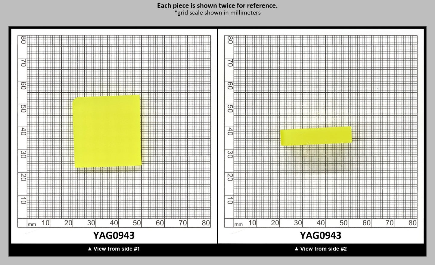 Neon Yellow YAG Polycrystalline (Ceramic) Faceting Rough : YAG0943