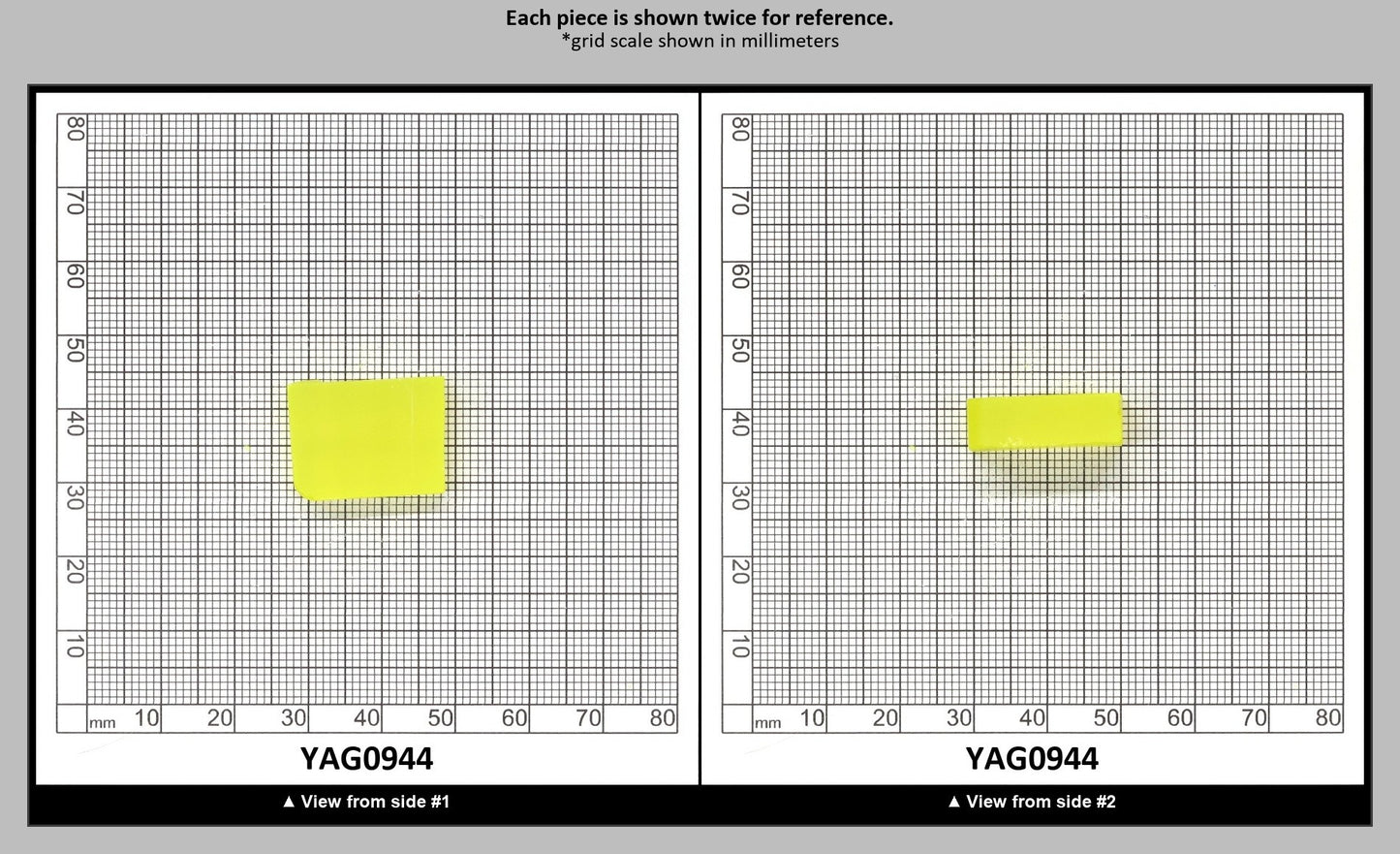 Neon Yellow YAG Polycrystalline (Ceramic) Faceting Rough : YAG0944