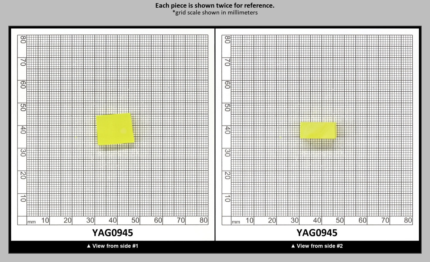 Neon Yellow YAG Polycrystalline (Ceramic) Faceting Rough : YAG0945