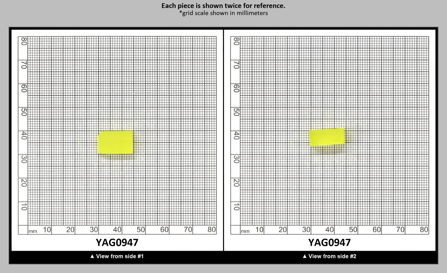 Neon Yellow YAG Polycrystalline (Ceramic) Faceting Rough : YAG0947