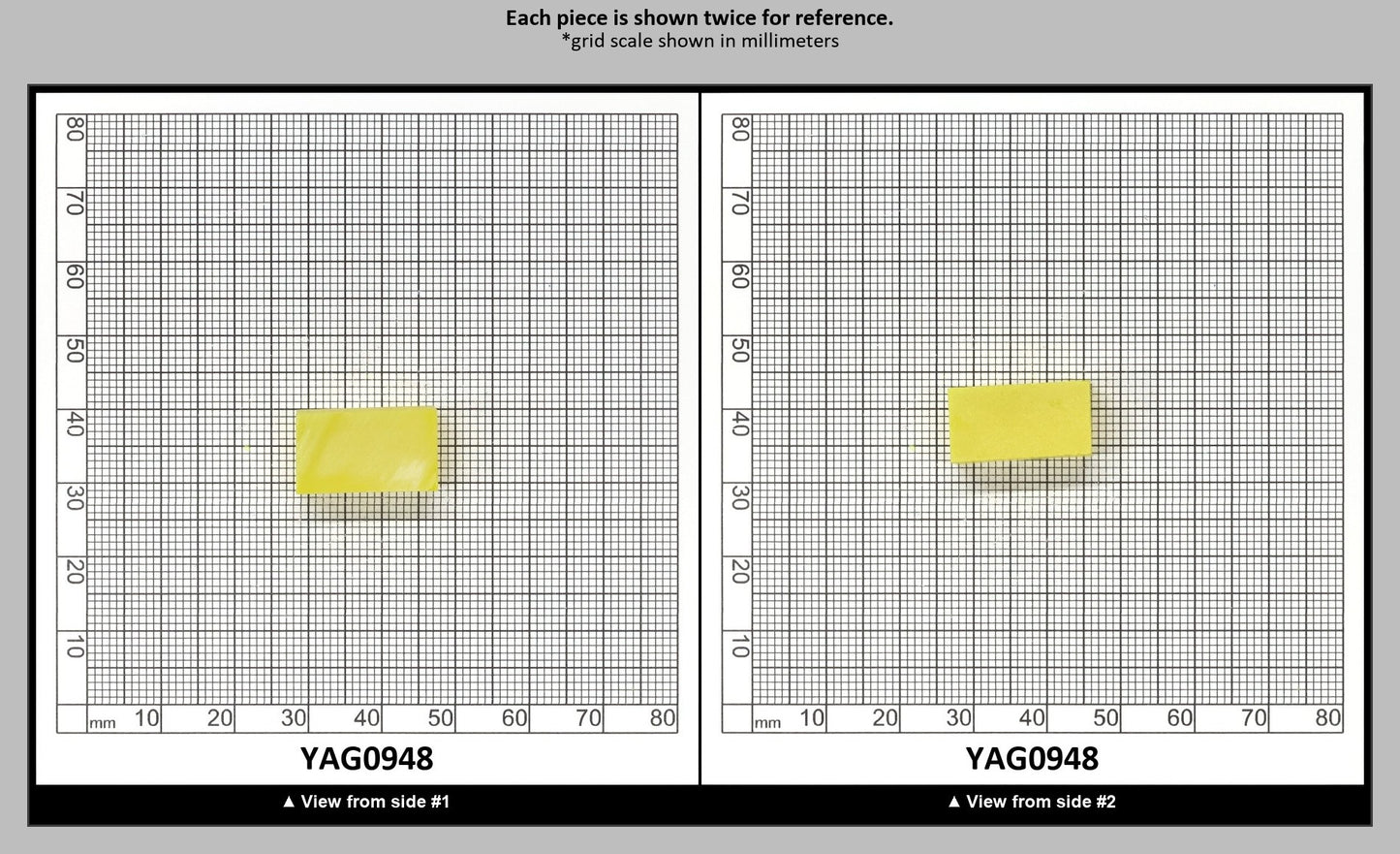 Neon Yellow YAG Polycrystalline (Ceramic) Faceting Rough : YAG0948
