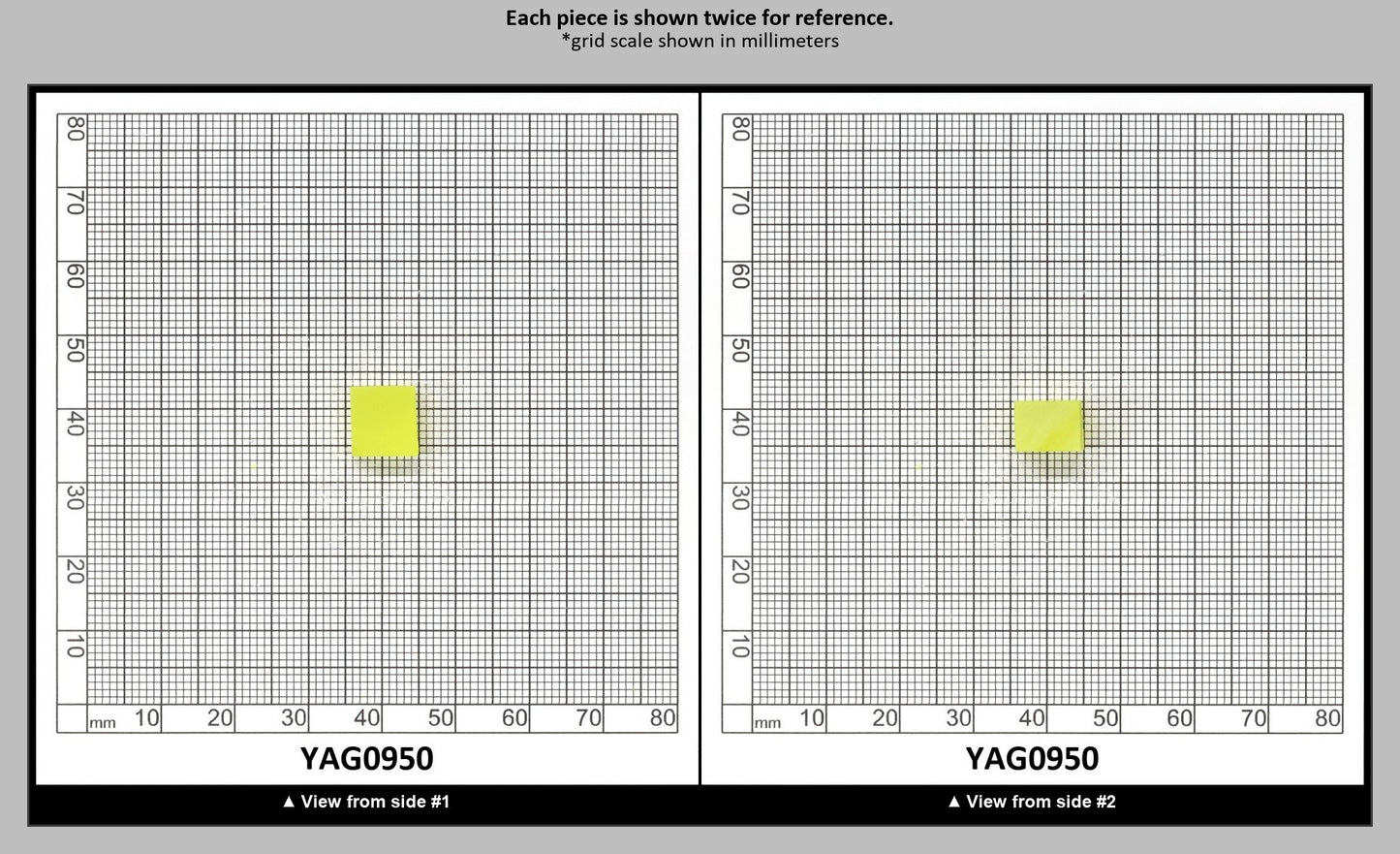 Neon Yellow YAG Polycrystalline (Ceramic) Faceting Rough : YAG0950