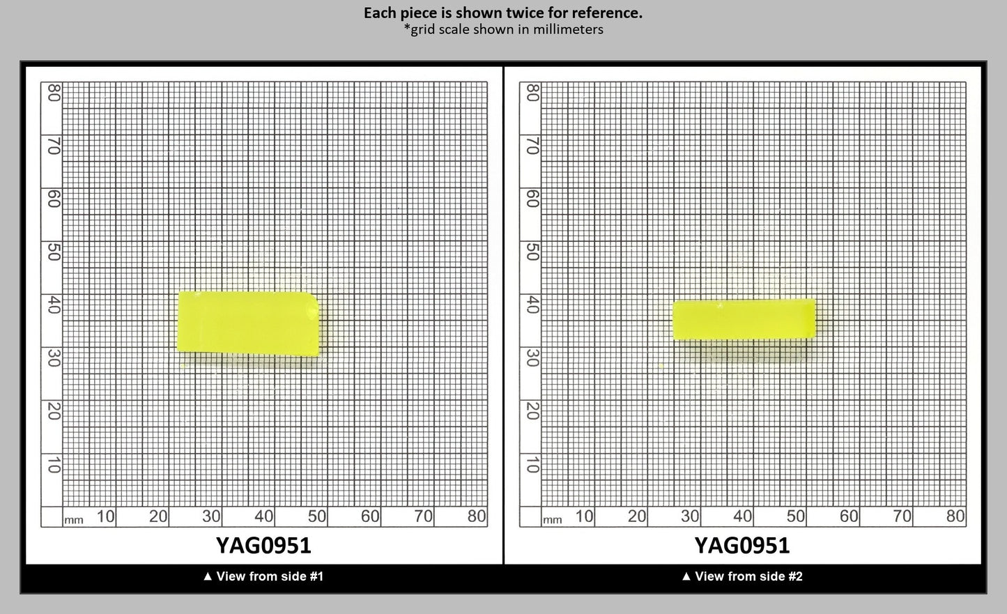 Neon Yellow YAG Polycrystalline (Ceramic) Faceting Rough : YAG0951