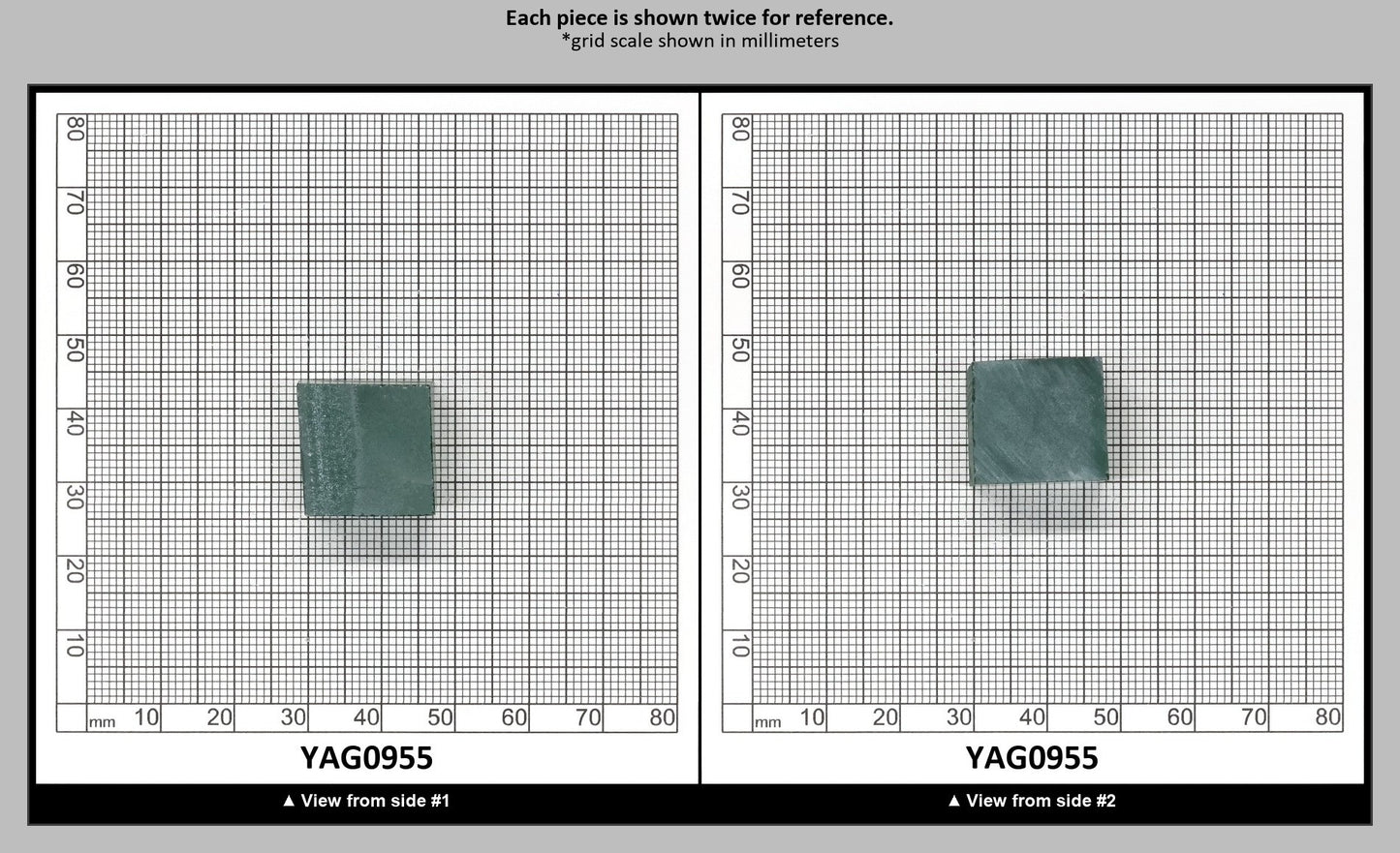 Green YAG (Ceramic) Faceting Rough for Gem Cutting - Various Sizes : YAG0955