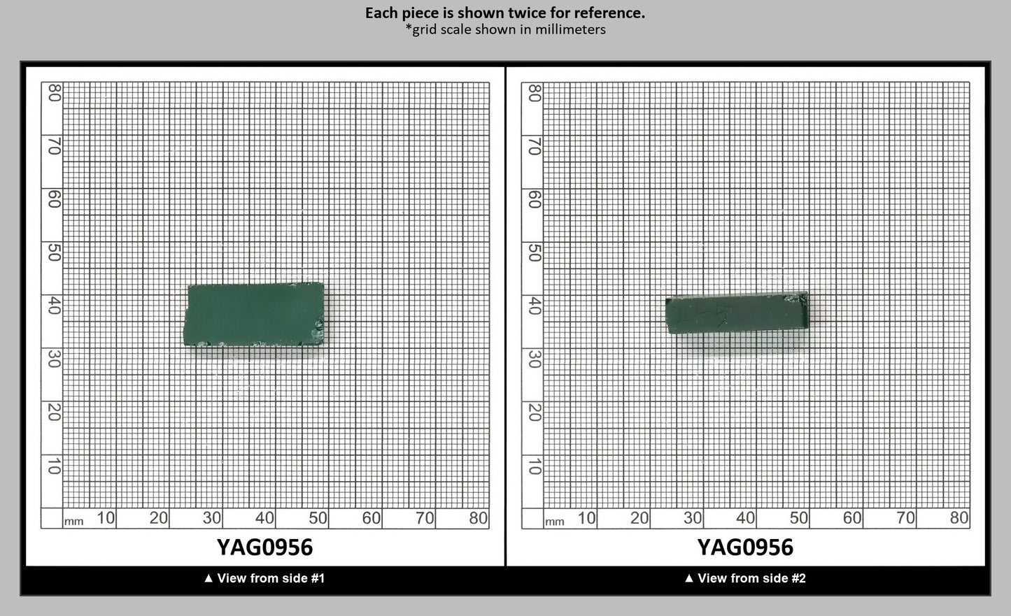 Green YAG (Ceramic) Faceting Rough for Gem Cutting - Various Sizes : YAG0956