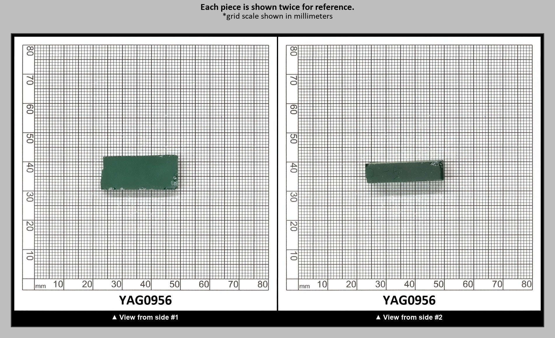 Green YAG (Ceramic) Faceting Rough for Gem Cutting - Various Sizes : YAG0956