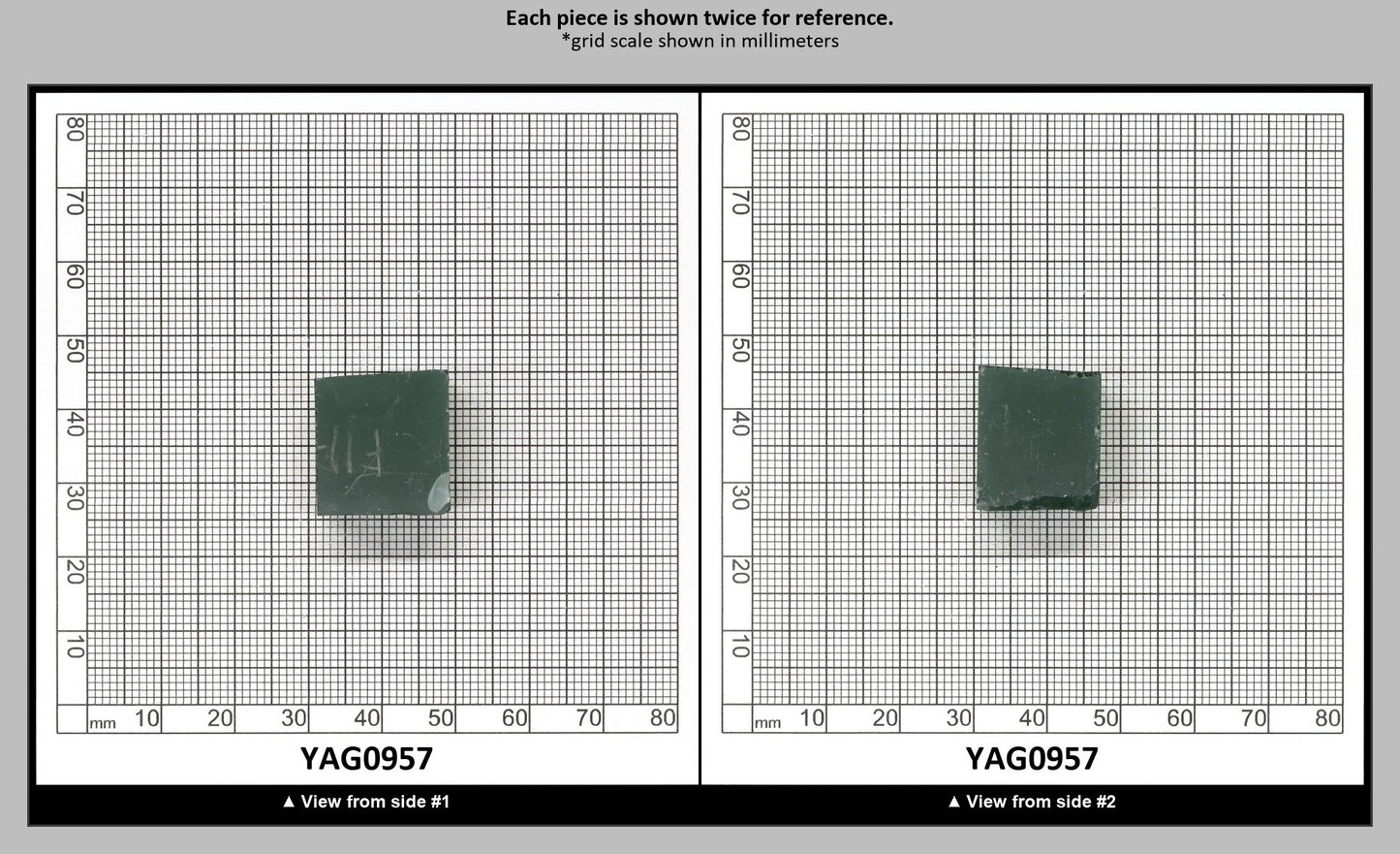 Green YAG (Ceramic) Faceting Rough for Gem Cutting - Various Sizes : YAG0957