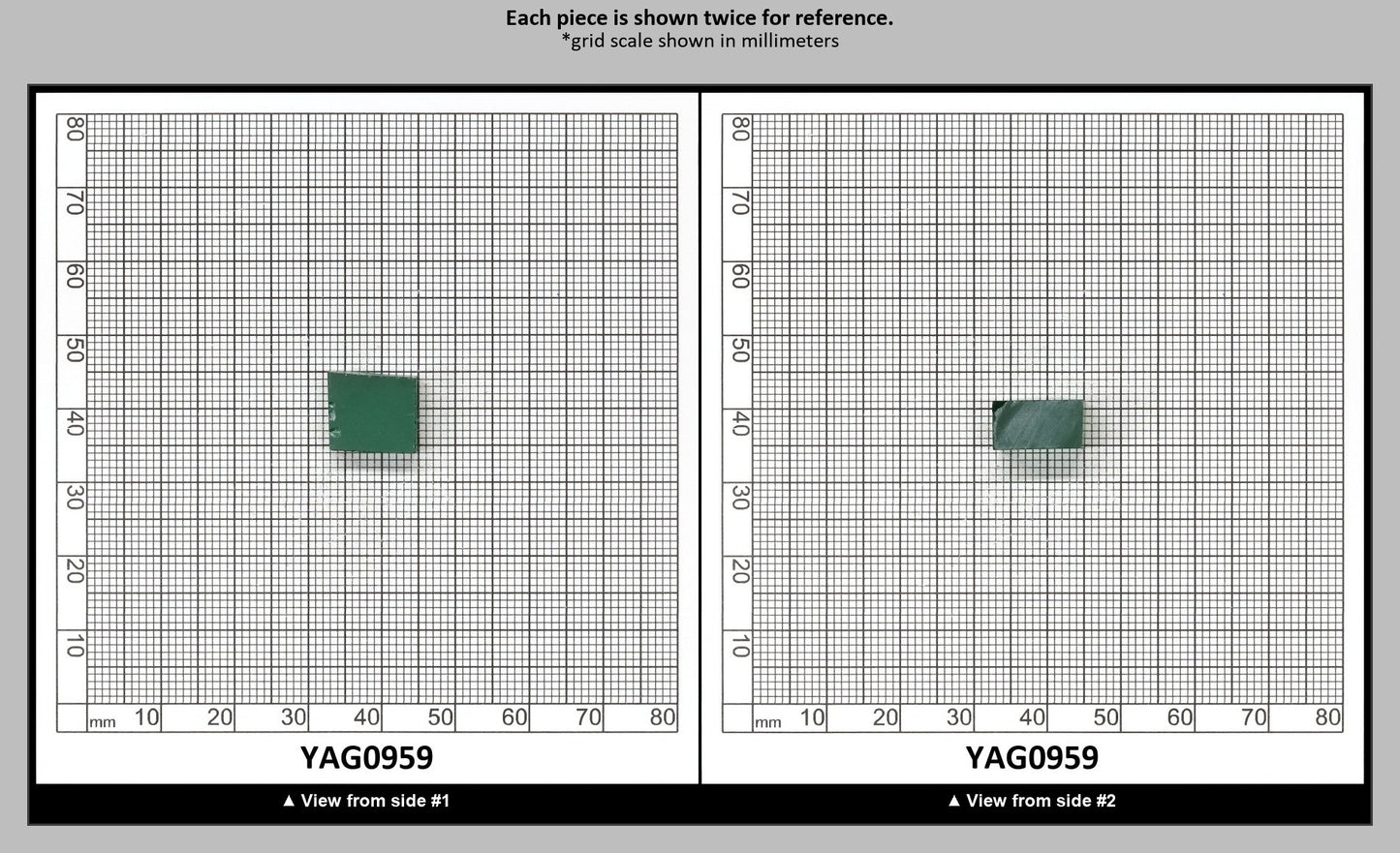 Green YAG (Ceramic) Faceting Rough for Gem Cutting - Various Sizes : YAG0959