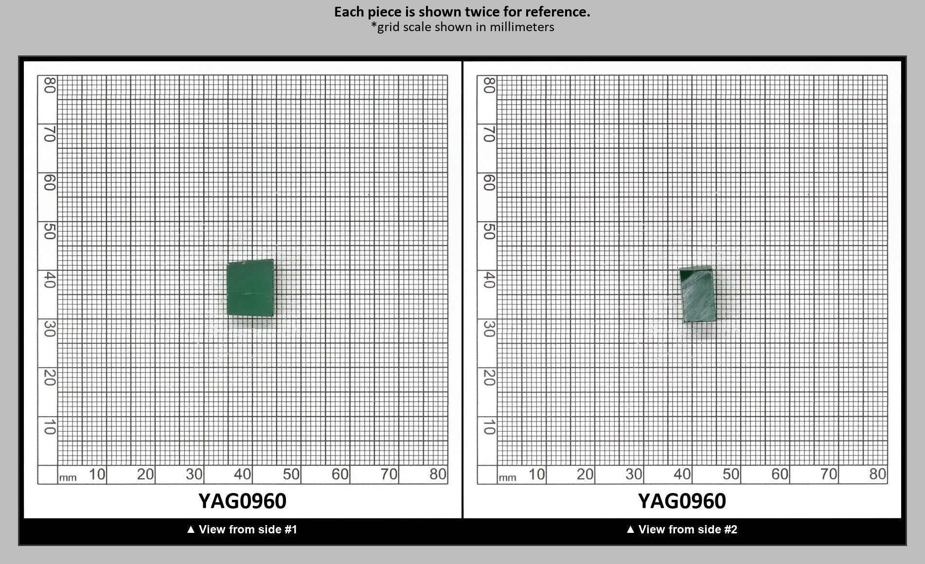 Green YAG Polycrystalline (Ceramic) Faceting Rough : YAG0960