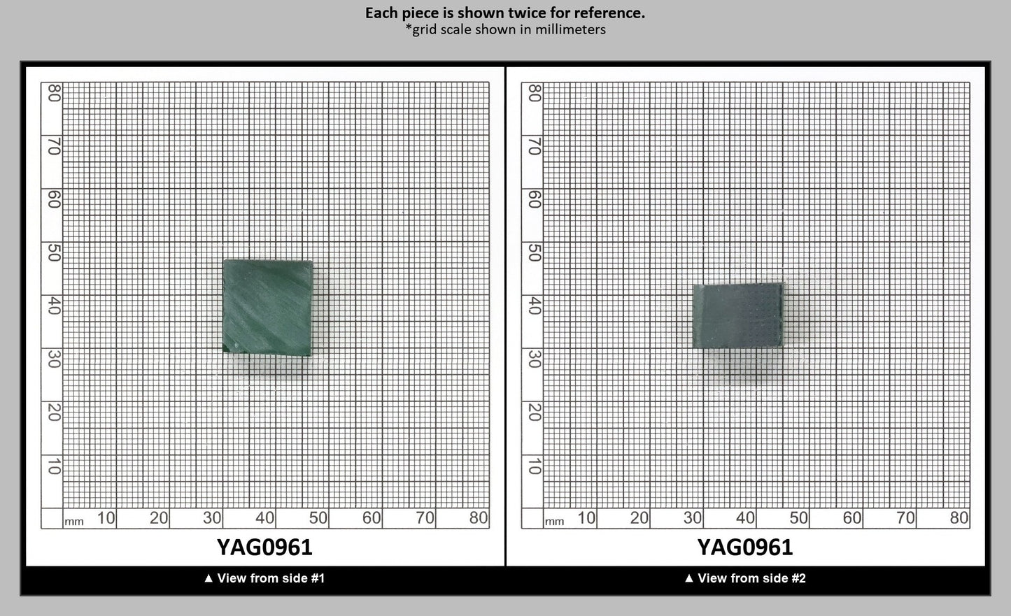 Green YAG (Ceramic) Faceting Rough for Gem Cutting - Various Sizes : YAG0961