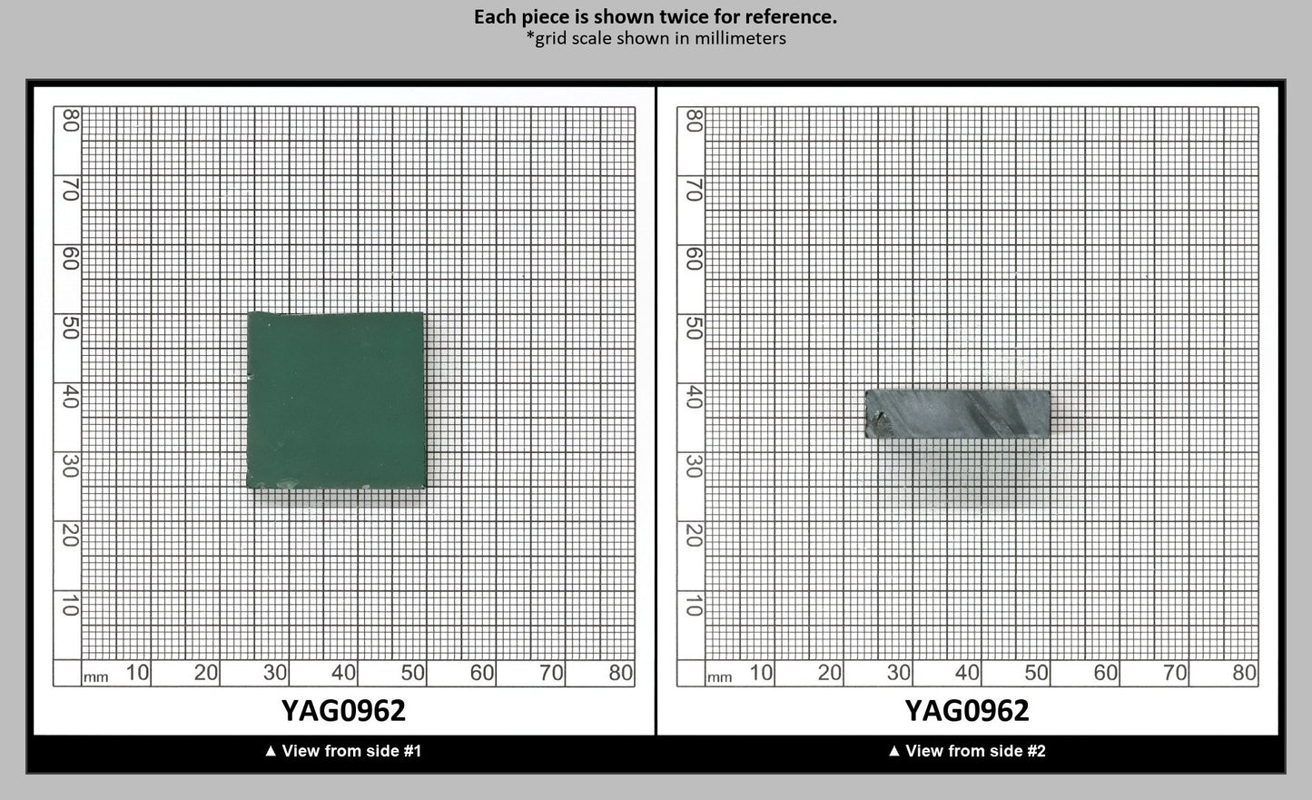 Green YAG (Ceramic) Faceting Rough for Gem Cutting - Various Sizes : YAG0962
