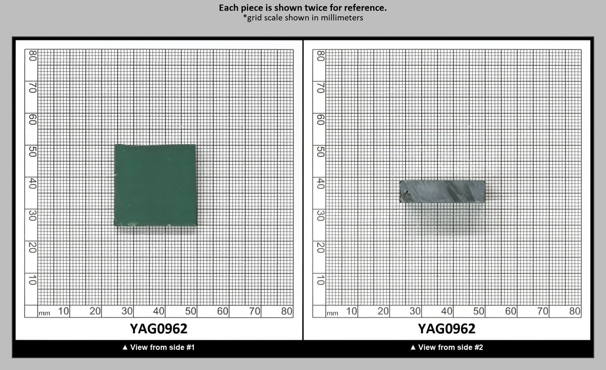 Green YAG Polycrystalline (Ceramic) Faceting Rough : YAG0962