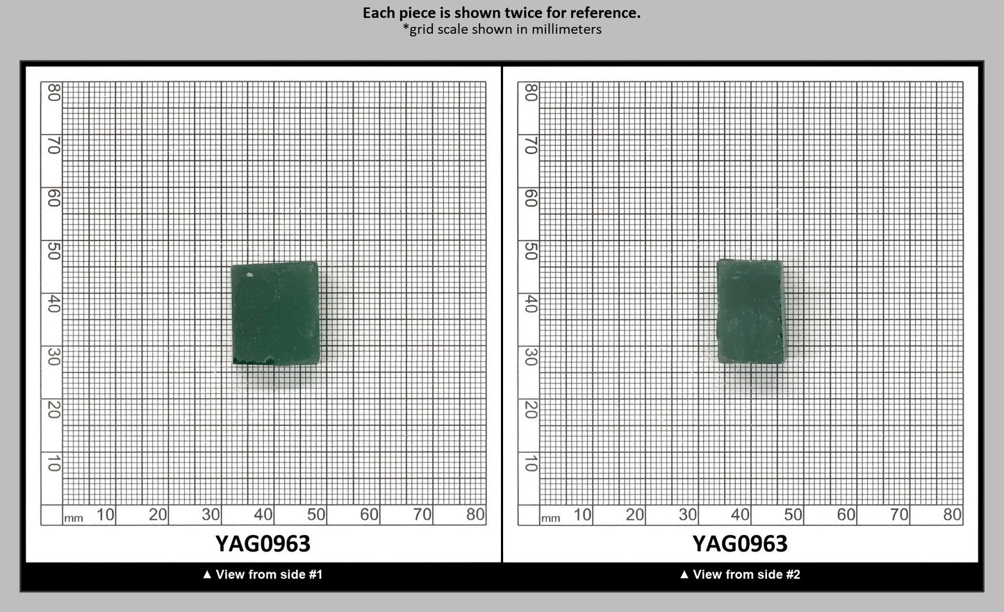 Green YAG (Ceramic) Faceting Rough for Gem Cutting - Various Sizes : YAG0963