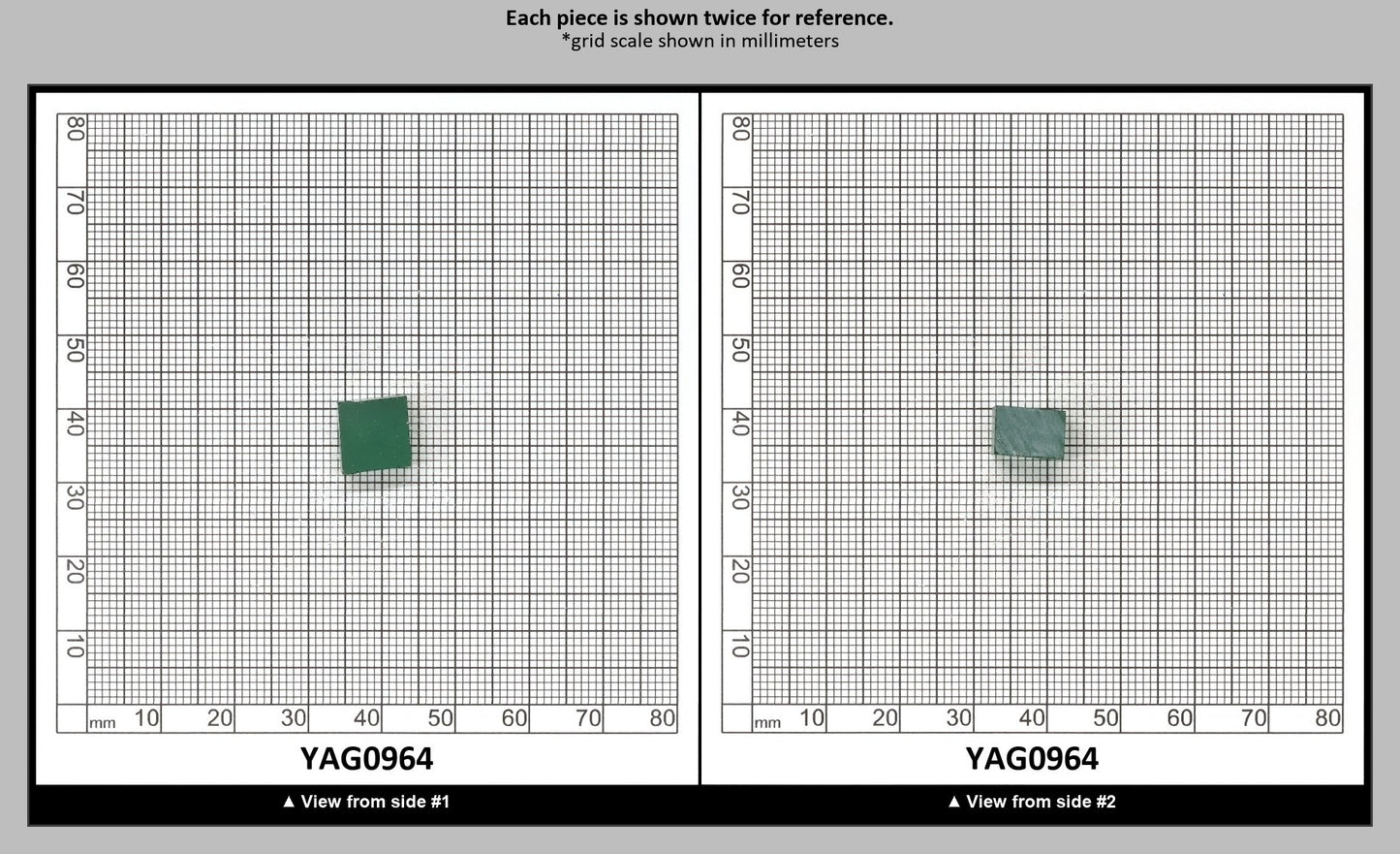 Green YAG (Ceramic) Faceting Rough for Gem Cutting - Various Sizes : YAG0964