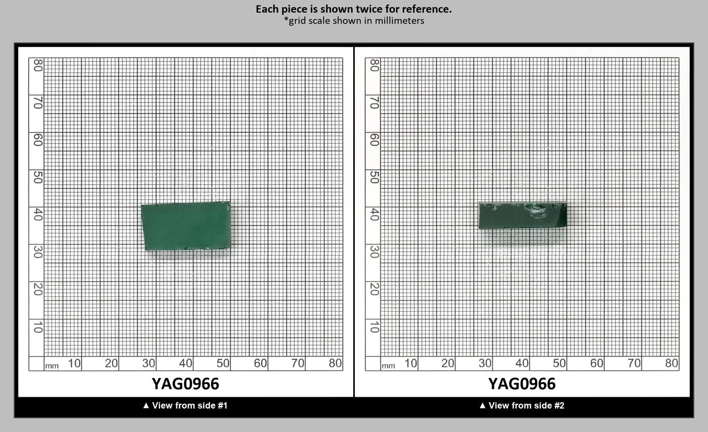 Green YAG (Ceramic) Faceting Rough for Gem Cutting - Various Sizes : YAG0966