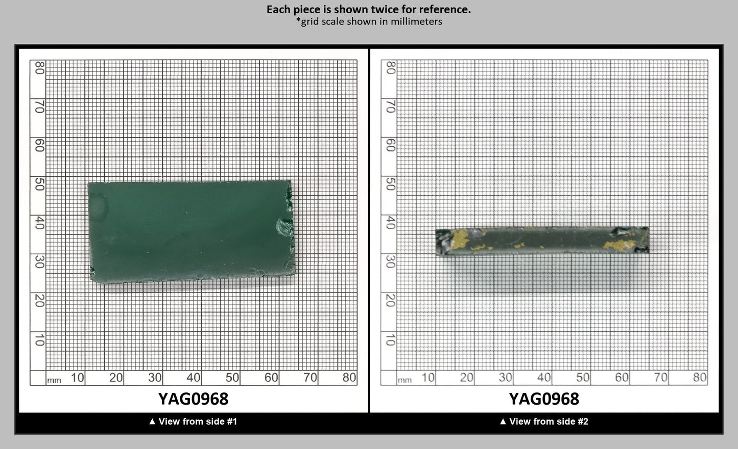 Green YAG (Ceramic) Faceting Rough for Gem Cutting - Various Sizes : YAG0968