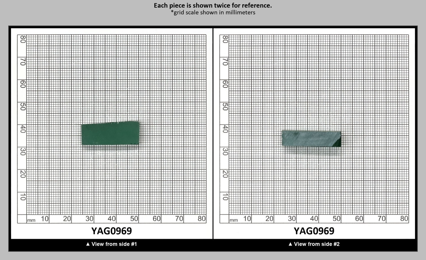 Green YAG (Ceramic) Faceting Rough for Gem Cutting - Various Sizes : YAG0969