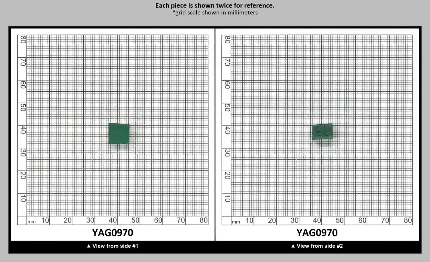 Green YAG (Ceramic) Faceting Rough for Gem Cutting - Various Sizes : YAG0970