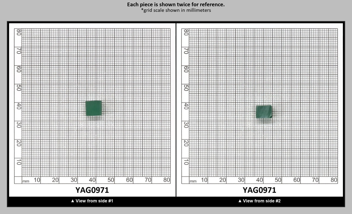 Green YAG (Ceramic) Faceting Rough for Gem Cutting - Various Sizes : YAG0971