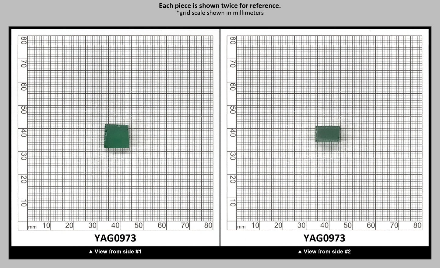 Green YAG (Ceramic) Faceting Rough for Gem Cutting - Various Sizes : YAG0973