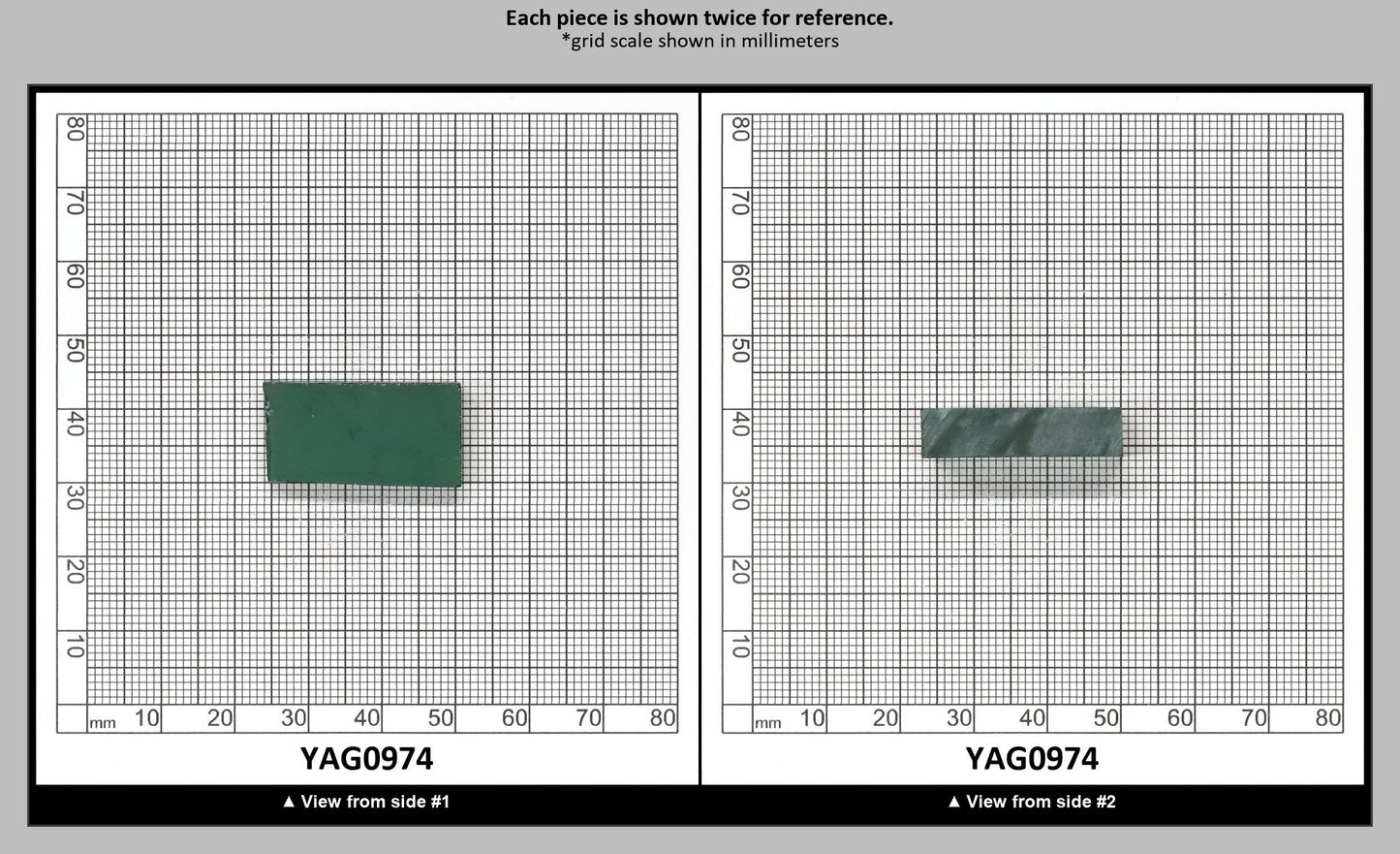Green YAG (Ceramic) Faceting Rough for Gem Cutting - Various Sizes : YAG0974