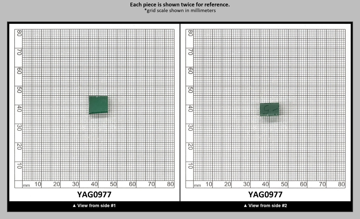 Green YAG (Ceramic) Faceting Rough for Gem Cutting - Various Sizes : YAG0977