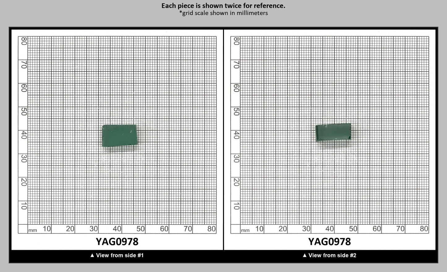 Green YAG (Ceramic) Faceting Rough for Gem Cutting - Various Sizes : YAG0978