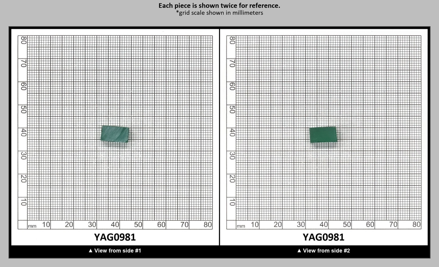 Green YAG (Ceramic) Faceting Rough for Gem Cutting - Various Sizes : YAG0981