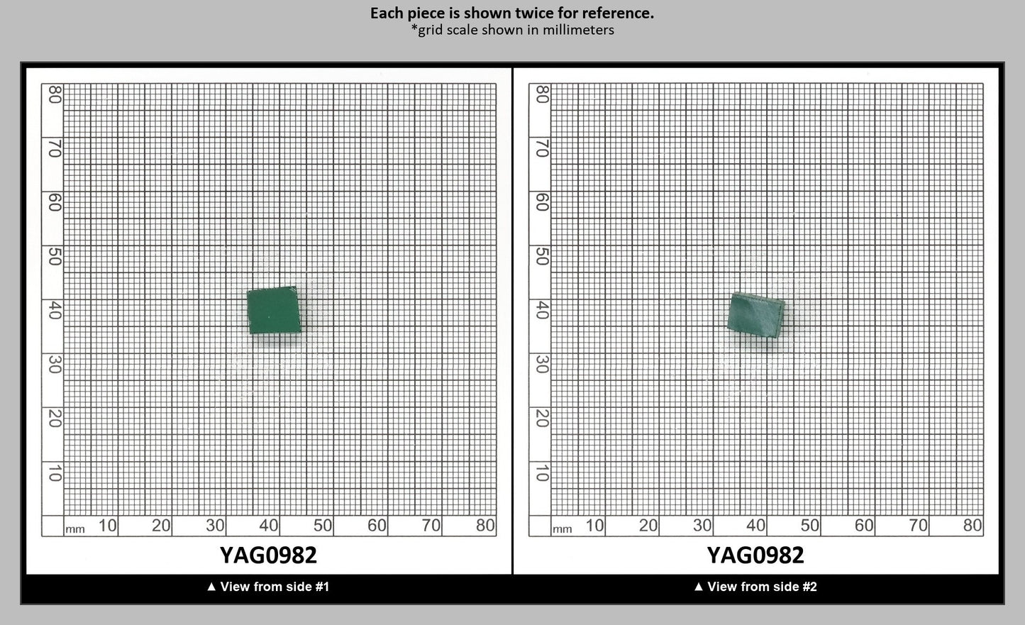 Green YAG (Ceramic) Faceting Rough for Gem Cutting - Various Sizes : YAG0982