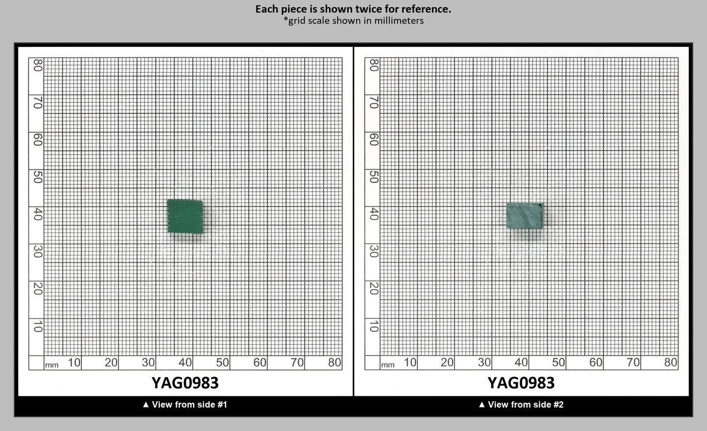 Green YAG (Ceramic) Faceting Rough for Gem Cutting - Various Sizes : YAG0983