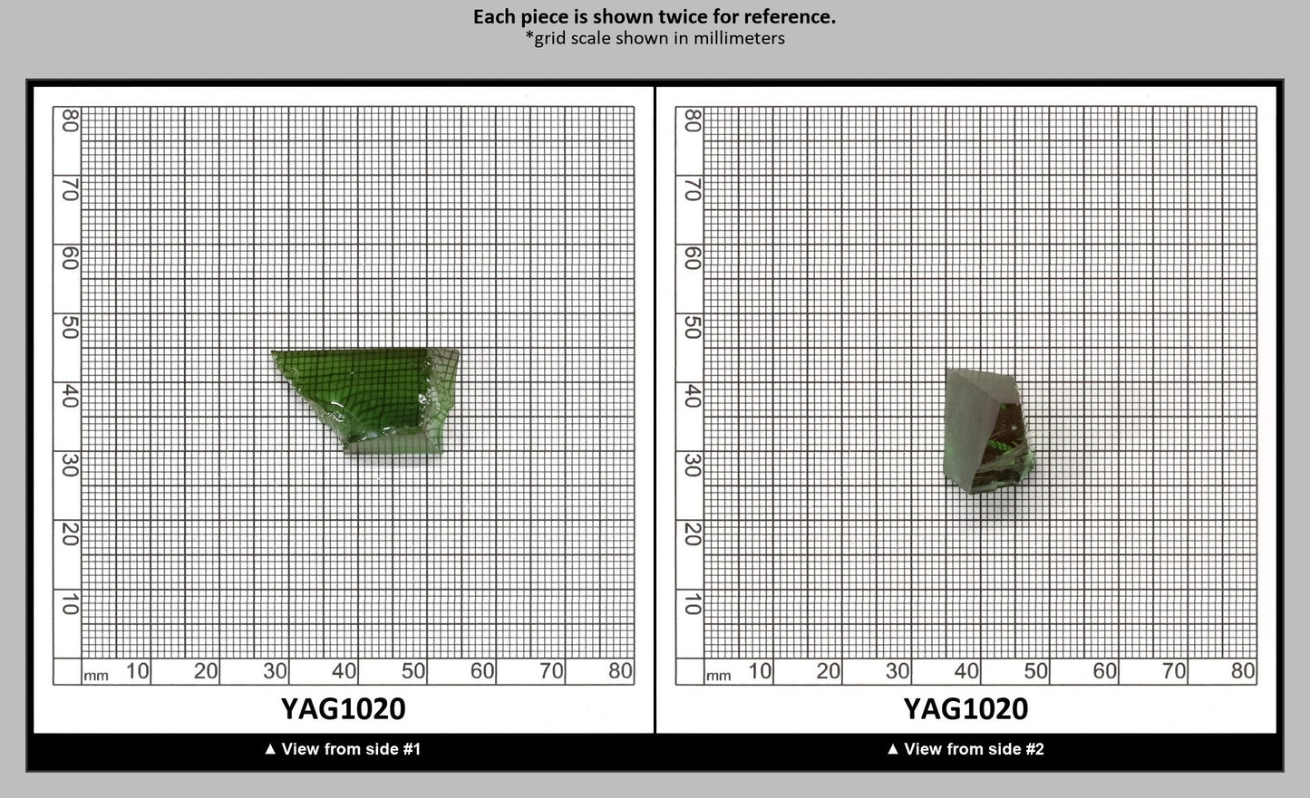 Christmas Garnet YAG Cr3+:YAG Faceting Rough for Gem Cutting - Various Sizes : YAG1020