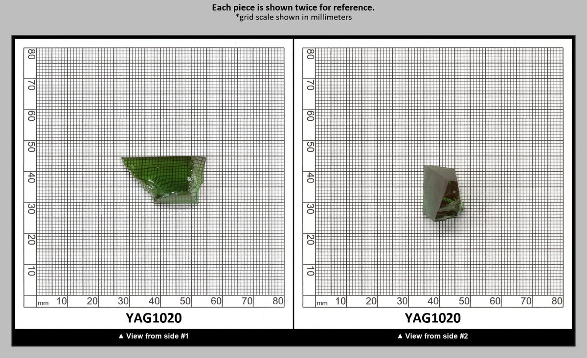 Christmas Garnet YAG Cr3+:YAG Faceting Rough for Gem Cutting - Various Sizes : YAG1020