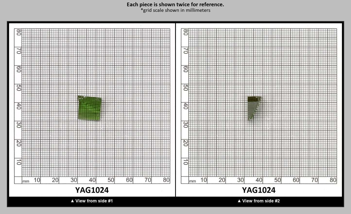 Christmas Garnet YAG Cr3+:YAG Faceting Rough for Gem Cutting - Various Sizes : YAG1024