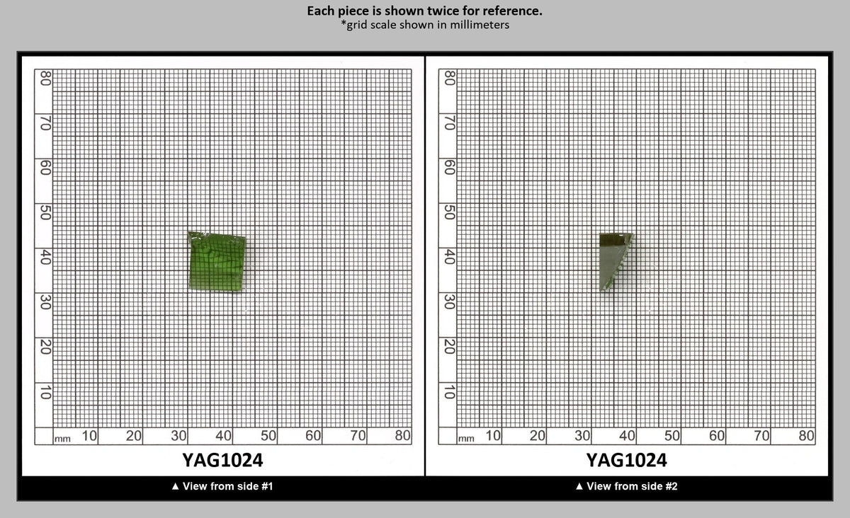 Christmas Garnet YAG Cr3+:YAG Faceting Rough for Gem Cutting - Various Sizes : YAG1024