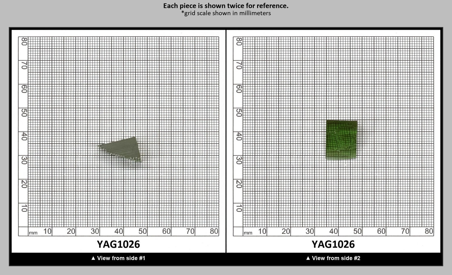 Christmas Garnet YAG Cr3+:YAG Faceting Rough for Gem Cutting - Various Sizes : YAG1026