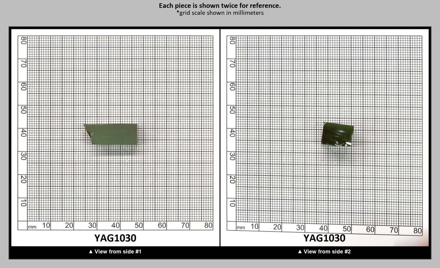 Christmas Garnet YAG Cr3+:YAG Faceting Rough for Gem Cutting - Various Sizes : YAG1030