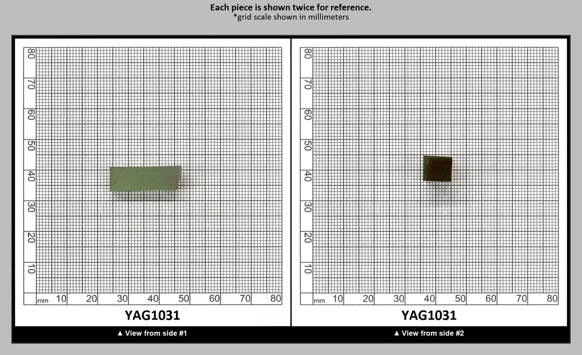 Christmas Garnet YAG Cr3+:YAG Faceting Rough for Gem Cutting - Various Sizes : YAG1031