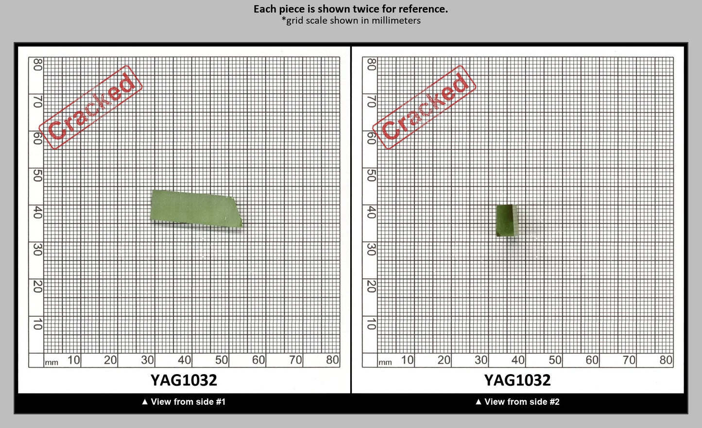 Christmas Garnet YAG Cr3+:YAG Faceting Rough for Gem Cutting - Various Sizes : YAG1032