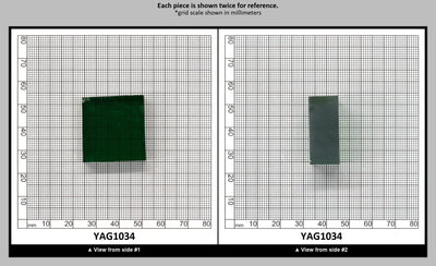 Light Green YAG Polycrystalline (Ceramic) Faceting Rough : YAG1034