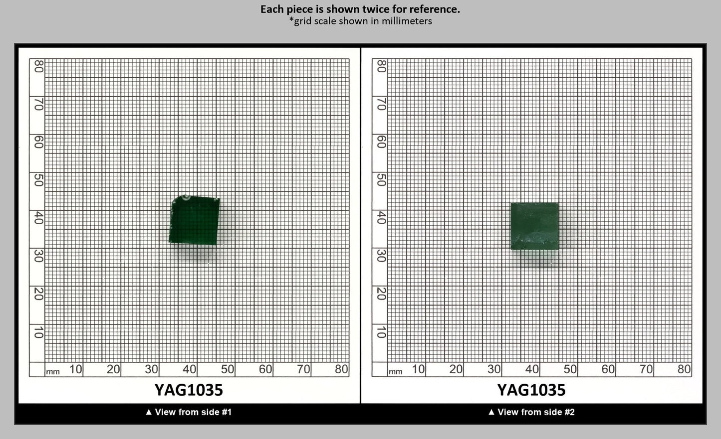 Light Green YAG Polycrystalline (Ceramic) Faceting Rough : YAG1035