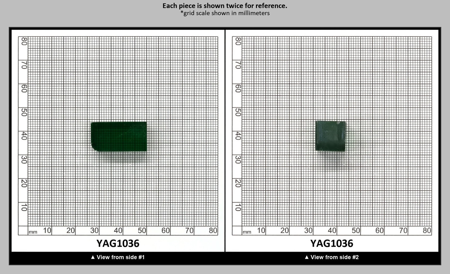 Light Green YAG Polycrystalline (Ceramic) Faceting Rough : YAG1036
