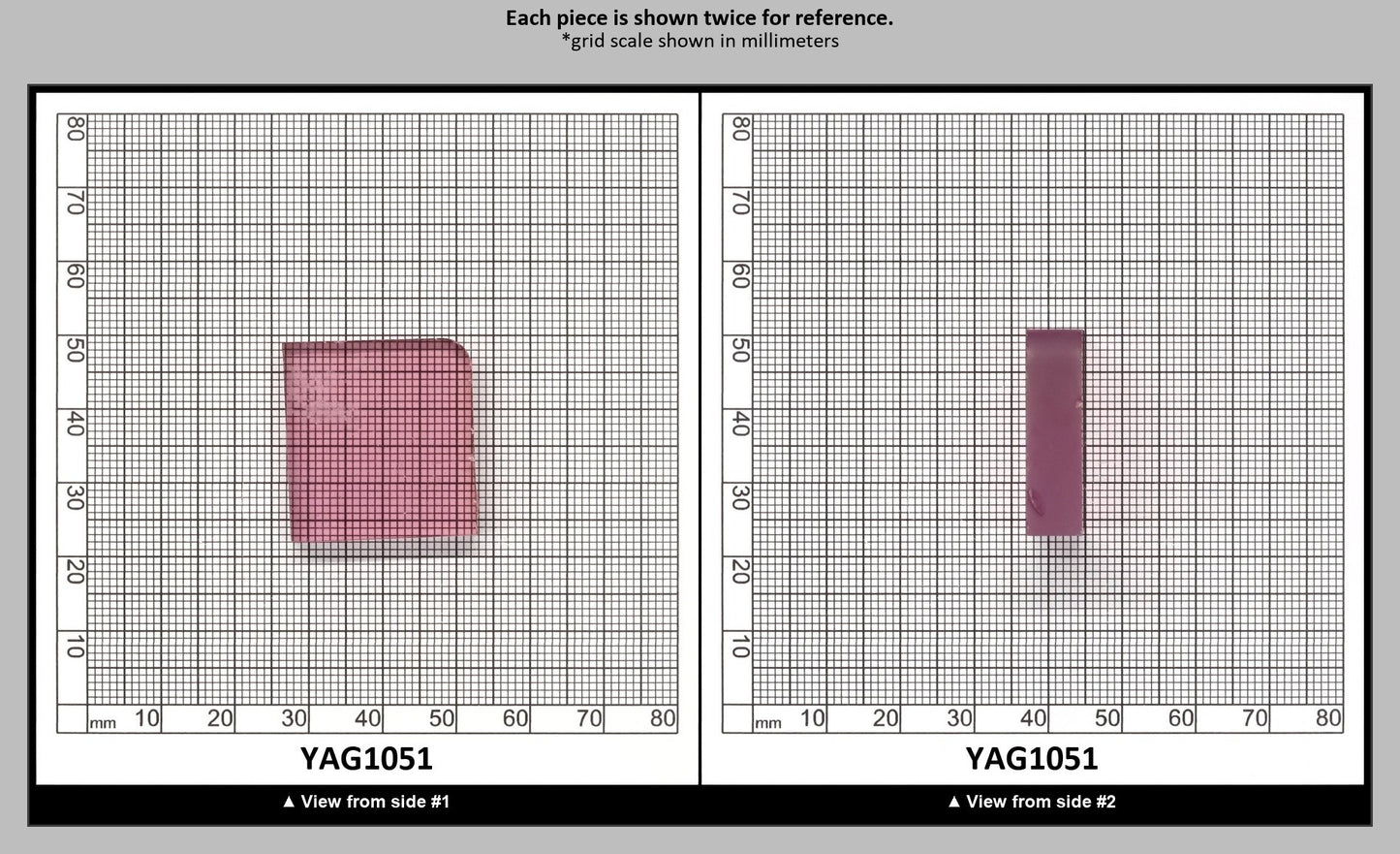 Pink Polycrystalline (Ceramic) YAG  - Faceting Rough : YAG1051